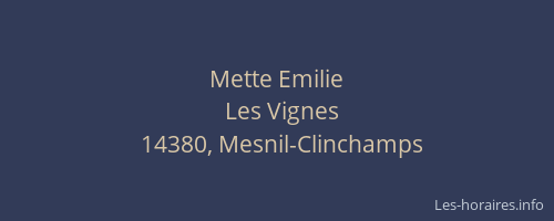 Mette Emilie