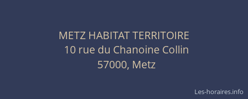 METZ HABITAT TERRITOIRE