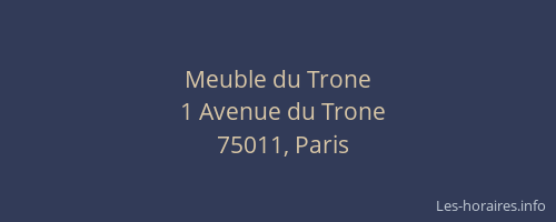 Meuble du Trone
