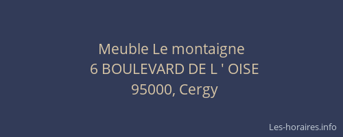 Meuble Le montaigne