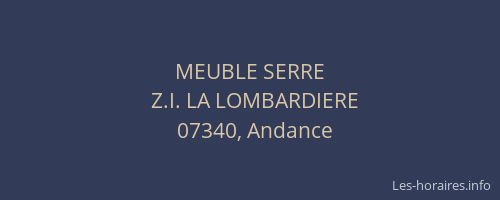 MEUBLE SERRE