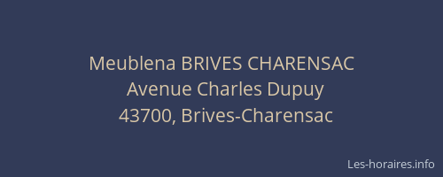 Meublena BRIVES CHARENSAC