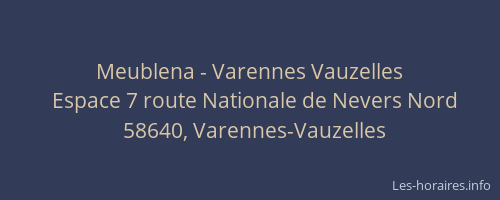 Meublena - Varennes Vauzelles