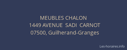 MEUBLES CHALON