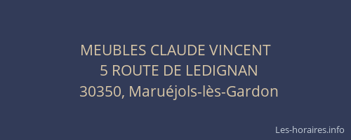 MEUBLES CLAUDE VINCENT