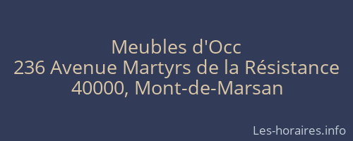 Meubles d'Occ