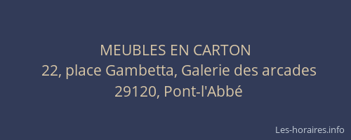 MEUBLES EN CARTON