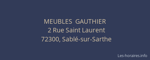 MEUBLES  GAUTHIER