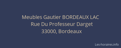 Meubles Gautier BORDEAUX LAC