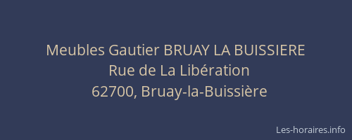 Meubles Gautier BRUAY LA BUISSIERE