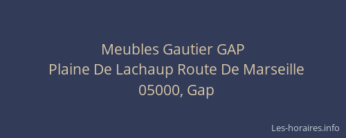 Meubles Gautier GAP