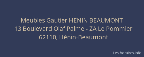 Meubles Gautier HENIN BEAUMONT