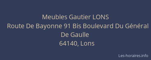 Meubles Gautier LONS