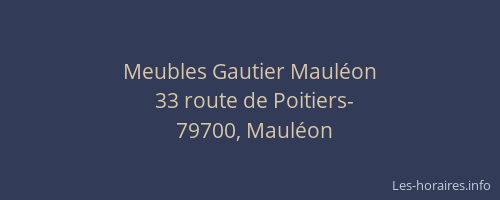 Meubles Gautier Mauléon