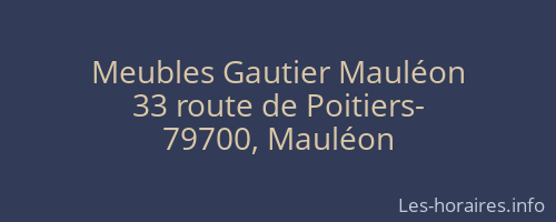 Meubles Gautier Mauléon