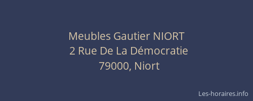 Meubles Gautier NIORT