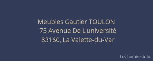 Meubles Gautier TOULON