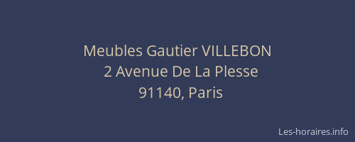 Meubles Gautier VILLEBON