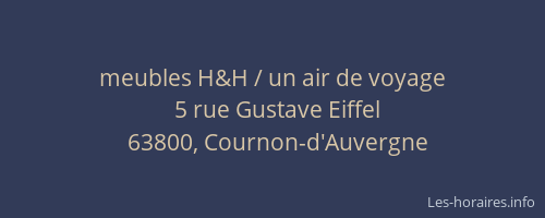 meubles H&H / un air de voyage
