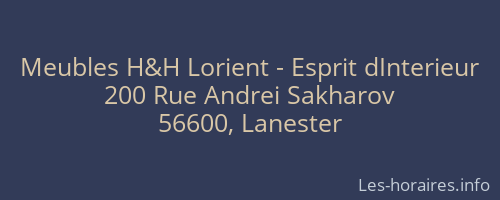 Meubles H&H Lorient - Esprit dInterieur