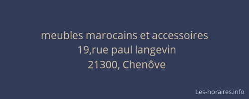 meubles marocains et accessoires