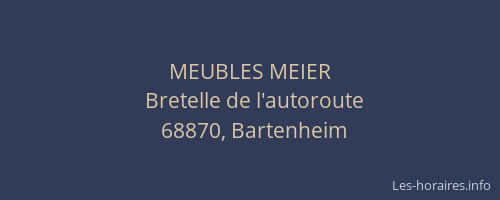 MEUBLES MEIER