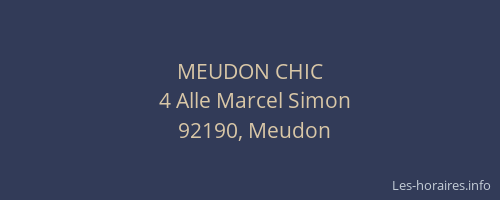MEUDON CHIC