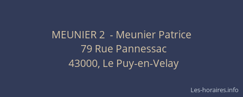 MEUNIER 2  - Meunier Patrice