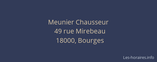 Meunier Chausseur