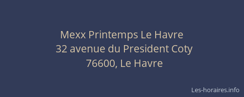 Mexx Printemps Le Havre