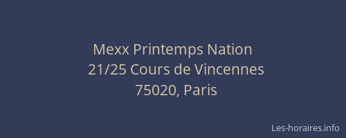 Mexx Printemps Nation