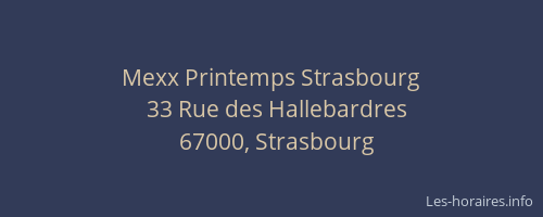Mexx Printemps Strasbourg