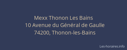 Mexx Thonon Les Bains