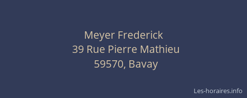 Meyer Frederick