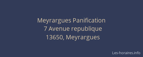 Meyrargues Panification