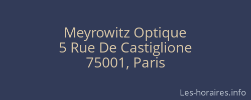 Meyrowitz Optique