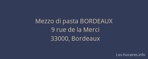 Mezzo di pasta BORDEAUX