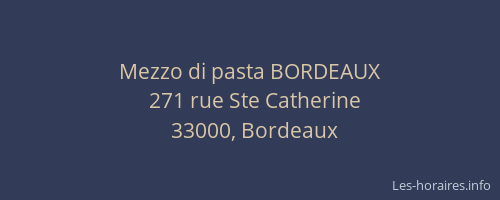 Mezzo di pasta BORDEAUX