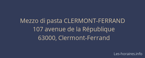 Mezzo di pasta CLERMONT-FERRAND