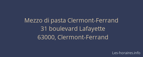 Mezzo di pasta Clermont-Ferrand