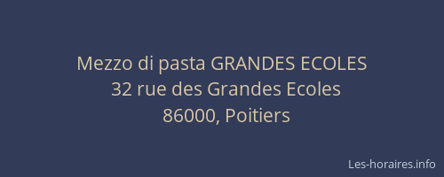 Mezzo di pasta GRANDES ECOLES