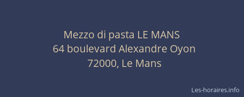 Mezzo di pasta LE MANS