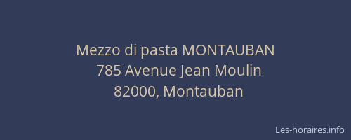 Mezzo di pasta MONTAUBAN