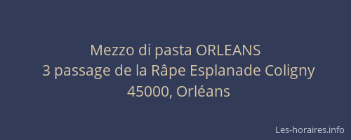 Mezzo di pasta ORLEANS