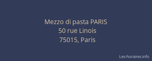 Mezzo di pasta PARIS