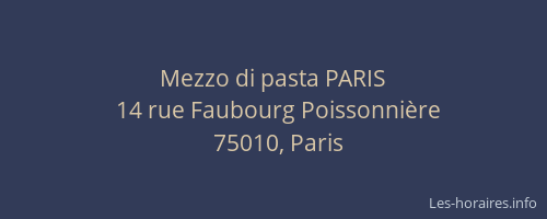 Mezzo di pasta PARIS