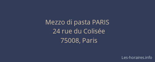 Mezzo di pasta PARIS