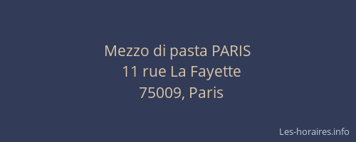 Mezzo di pasta PARIS