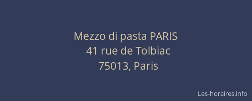 Mezzo di pasta PARIS