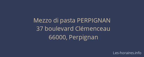 Mezzo di pasta PERPIGNAN